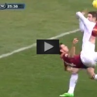 Rovesciata Florenzi video goal Roma Genoa